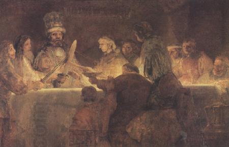 REMBRANDT Harmenszoon van Rijn The oath of the Batavians under Claudius civilis (mk33) China oil painting art
